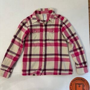 Patagonia Pink Cream Plaid Button-Down Shirt